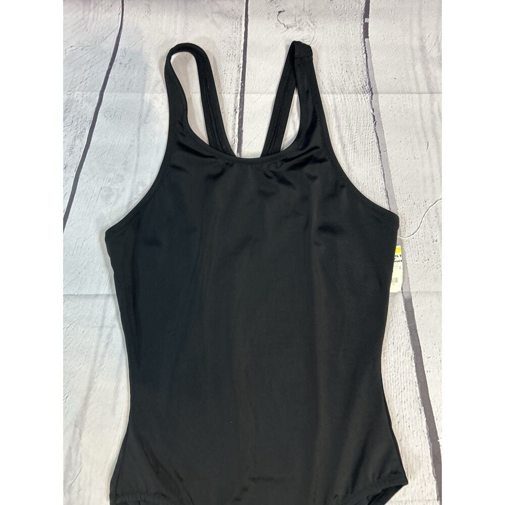 Norma Kamali KAMALIKULTURE Racer Mio One Piece Swimsuit Black Women Large - Picture 2 of 8